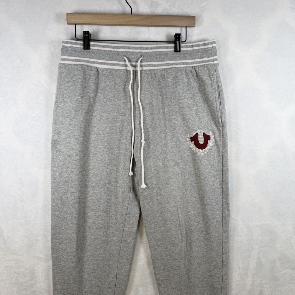 True Religion Collegiate Jogger Sweatpants Heather Gray Men's L/G